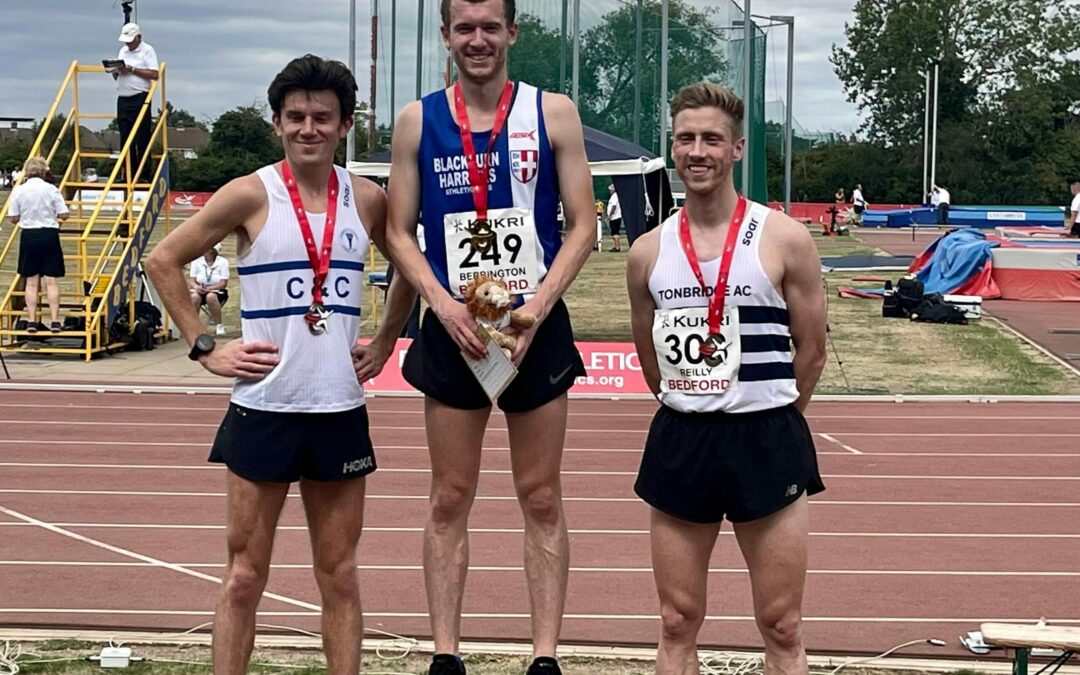 Daniel Wins 5000m at English Championships – Ben Wins Colshaw Hall 10k – Top 5 in V50 for Andrew at Sprint Triathlon – Top 10 for Codie at Aintree 5k – Mark at the 255 Triathlon