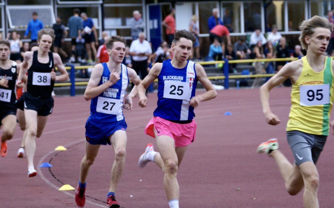 Nine PB’s for Harriers at Trafford – Kara 7th in Heptathlon at Northwest Combined Events – Callum at Home Countries 5k in Cardiff
