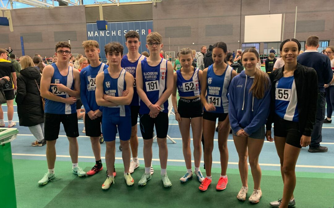 Wins & PB’s for Harriers at Sportcity – Red Rose XC Final Fixture – Elessha Wins Blackburn 10k – Harriers Win Lancashire Sportshall League for 2nd year – 1st V50 for Nick at Wilmslow 10k – Josh 2nd at David Staff Race