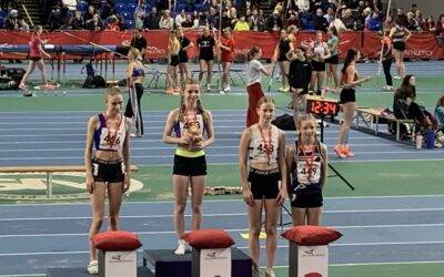 Silver Medals for Agatha & Dexta + Club Records for Daniel & Millee  at National Indoor Champs – Top 5 for Jess & new PB for Rob in Barcelona Half-Marathon – Daniel at Armagh 5k – Abigail & David race in America – Nick & Stephen at Bolton 5k – Tim Wins Mid Lancs XC + 4 Team Wins