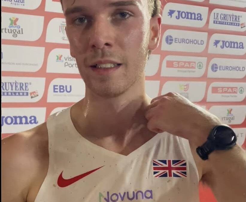 David Wins Mile in PB & New Club Record – Isabel Team Gold, Matt top 6, Kirsty 11th at European XC Championships – George posts new PB’s Indoors – Matthew & Charlotte in US Weight Throw Comps – Team titles at Lancs XC Champs – Sportshall Competition