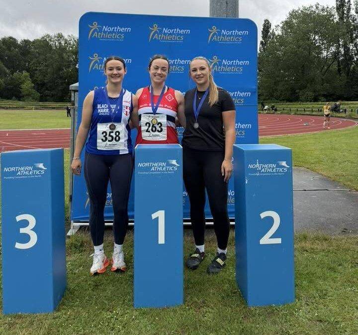 Medals for Harriers @ Northern Champs – George Wins North West Combined Events Championships – New Shot Putt PB for Dana – Vikki Wins Astley Park Race – Freya Wins Lancaster 5k – Leah Wins Bolton 70.3 & Andrew 2nd in Age Group – Ben 3rd in Switzerland Modern Pentathlon & 1st U24 – Max runs Edenfield Fell Race – Gary in Wharfedale Trail Half-Marathon